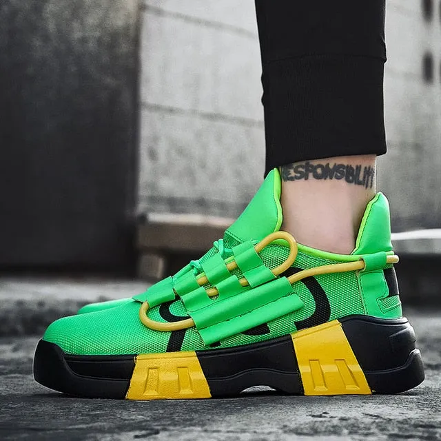 New Men Casual Shoes 2020 Fashion Breathable Mesh Thick Bottom Sneakers Comfortable Non Slip Chunky Male Shoe Chaussures Hommes