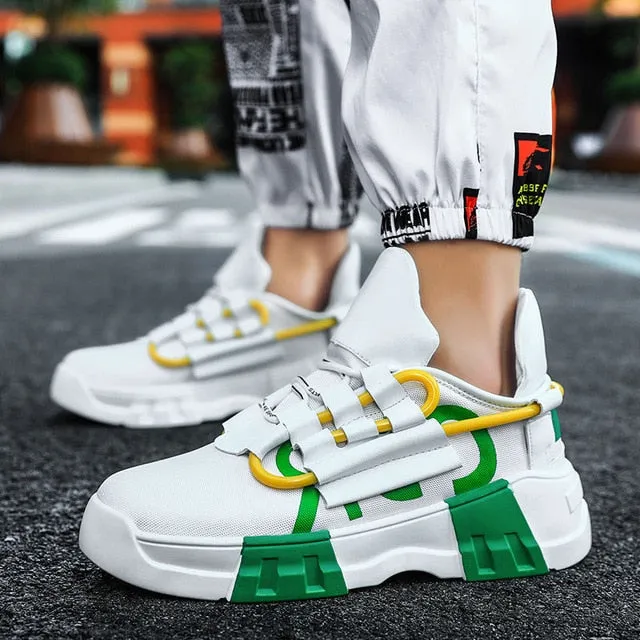 New Men Casual Shoes 2020 Fashion Breathable Mesh Thick Bottom Sneakers Comfortable Non Slip Chunky Male Shoe Chaussures Hommes