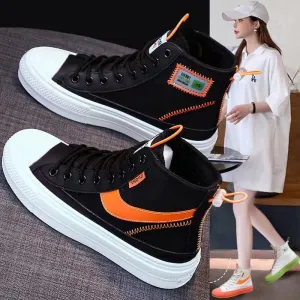 New Spring Sneakers Women Summer Canvas Platform Shoes