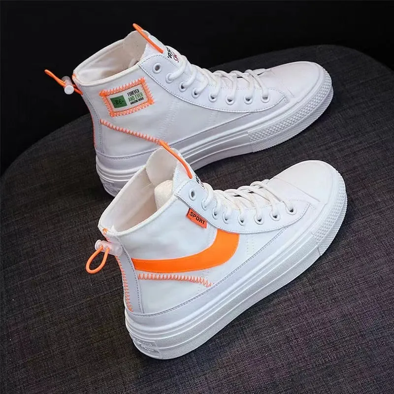 New Spring Sneakers Women Summer Canvas Platform Shoes
