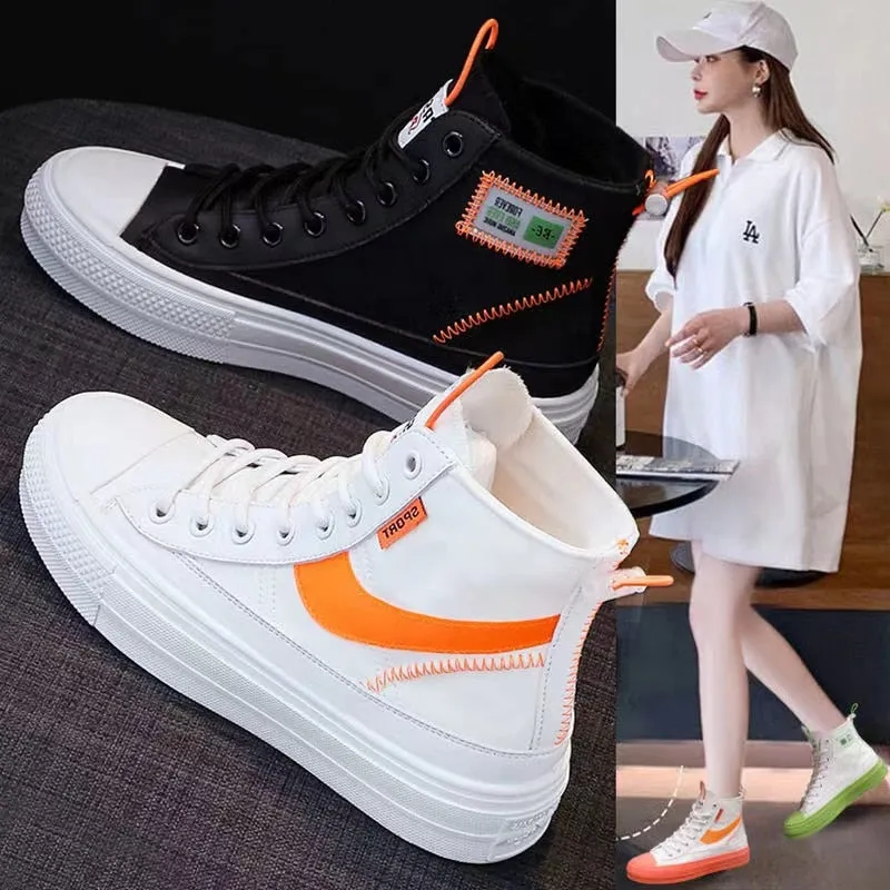 New Spring Sneakers Women Summer Canvas Platform Shoes