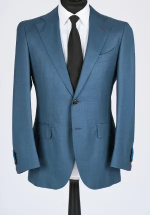 New Suitsupply JORT Mid Blue Pure Wool Super 150s Full Canvas Suit - Size 36R, 38R, 40R