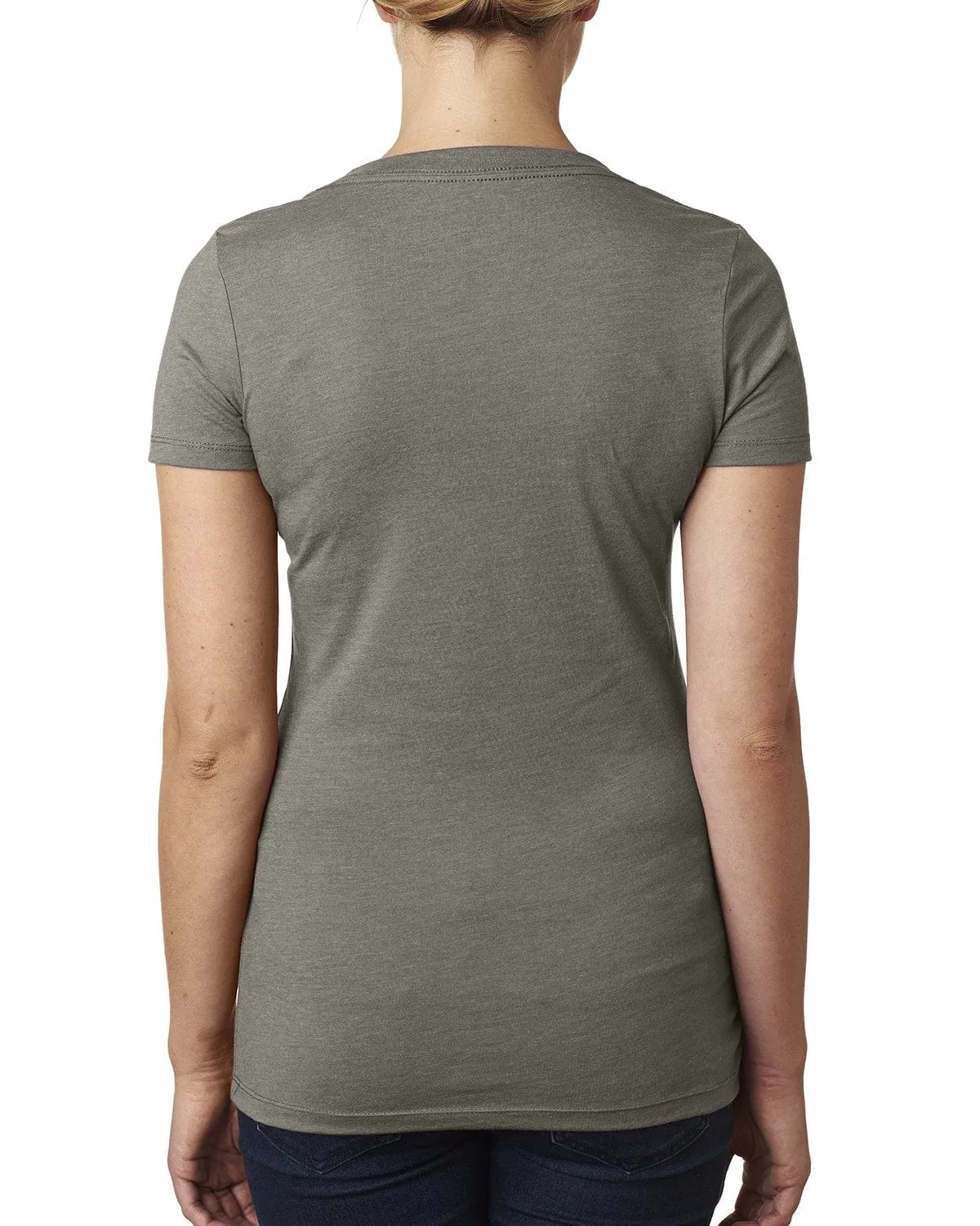 Next Level Ladies CVC Deep V-Neck Tee | Warm Gray
