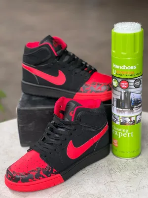 Nike Air Jordan 1 Sneakers (Black/Red)