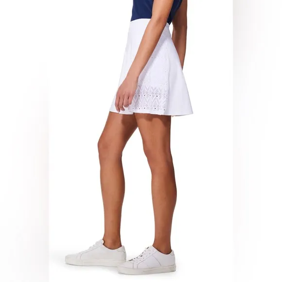 NWOT NZ ACTIVE by NIC ZOE Active Lace Skort in Paper White Size Large