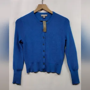 NWT J. Crew Button Sweater Women's S Blue Casual Office Career Retro Minimalist