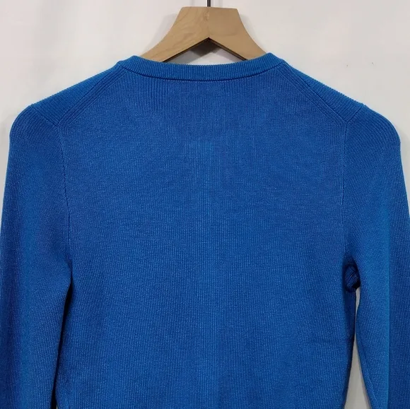 NWT J. Crew Button Sweater Women's S Blue Casual Office Career Retro Minimalist