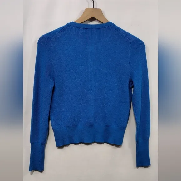 NWT J. Crew Button Sweater Women's S Blue Casual Office Career Retro Minimalist