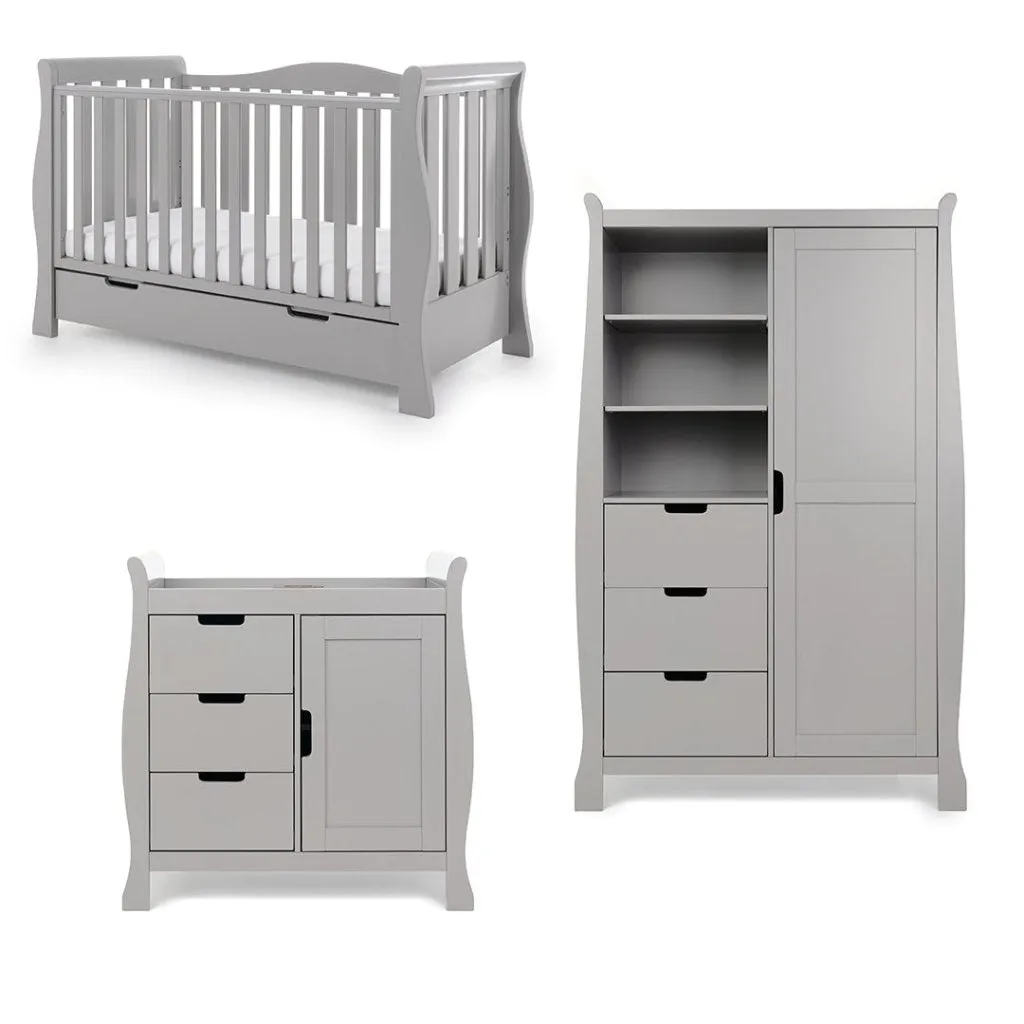 OBABY Stamford Luxe 3 Piece Room Set - Warm Grey