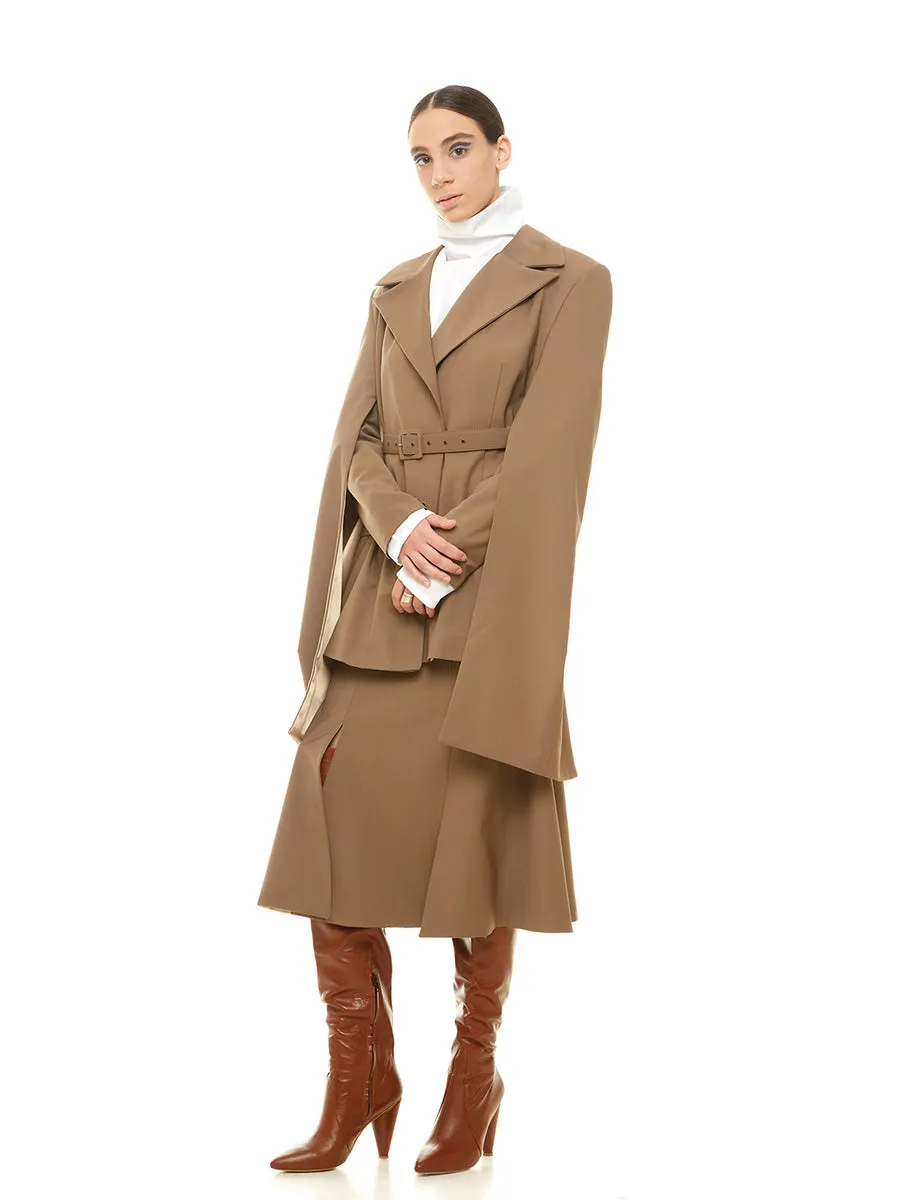 Orange Leather Over-the-Knee Boots