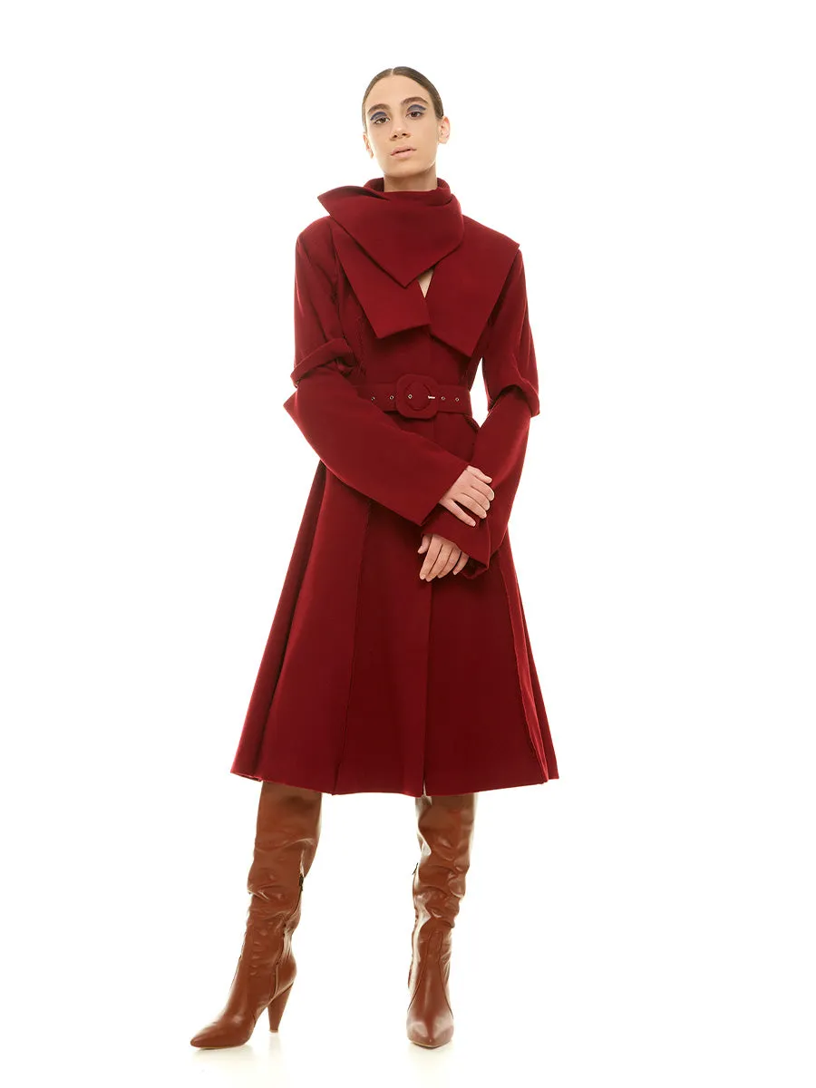 Orange Leather Over-the-Knee Boots