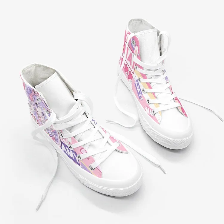 Original Design Gaming Girls High Top Canvas Shoes
