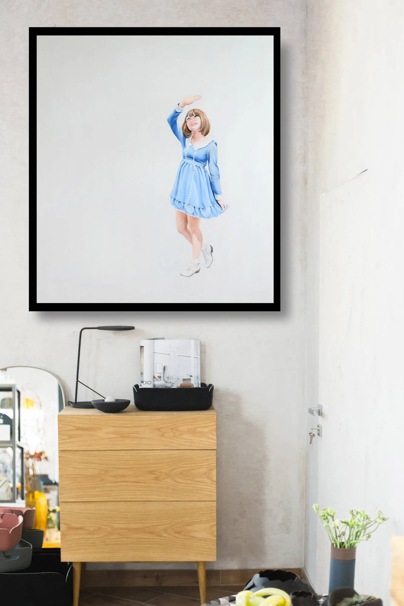Painting by Kimiko Chikuma : "Next Door" - 91×72cm
