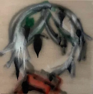 Painting by Yoshiro Kawakami  : "Drizzling Rain" - 100×100cm