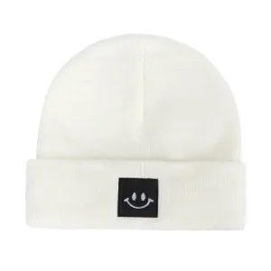 Parent-child Winter Knitted Hat Warm Skullcap Smile Patch Beanie