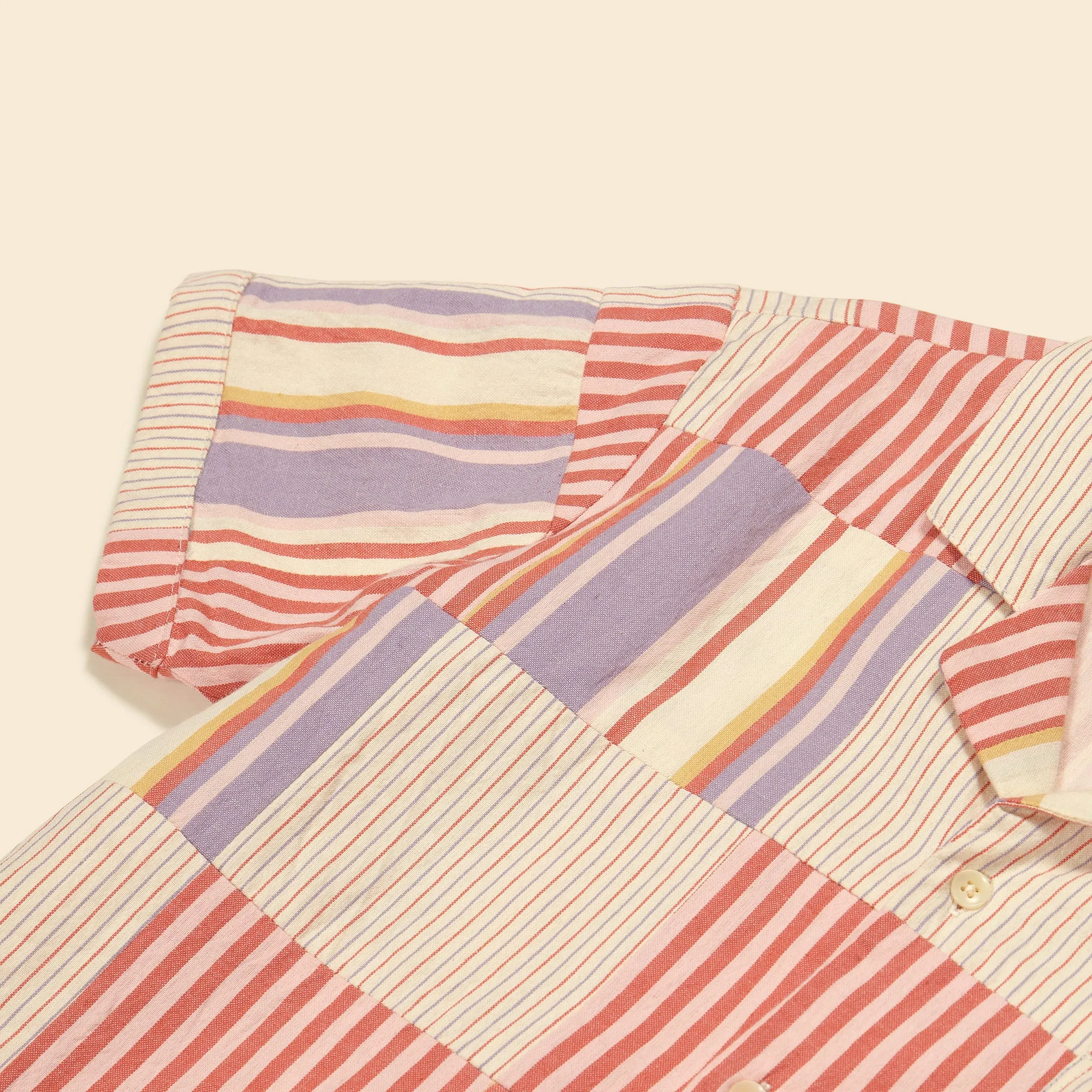 Patchwork Checkerboard Donny Shirt - Mixed Stripe (EXCLUSIVE)