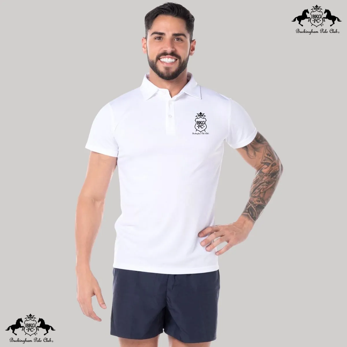 Playera Deportiva Hombre Tipo Polo  Buckingham Polo Club BKG PC