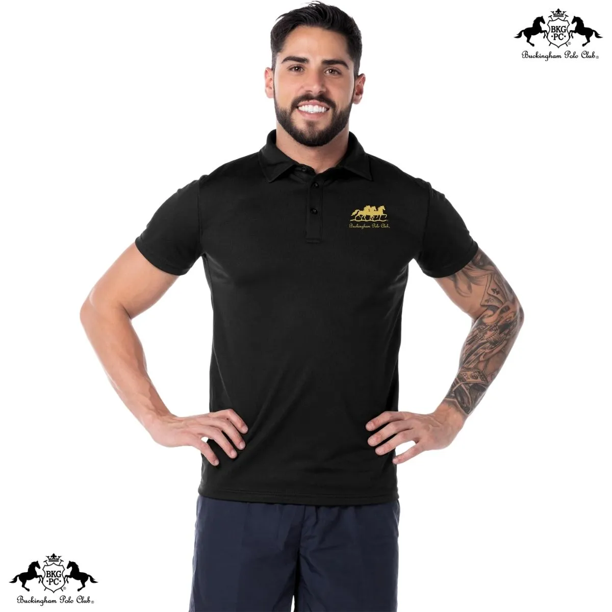 Playera Deportiva Hombre Tipo Polo  Buckingham Polo Club Caballos