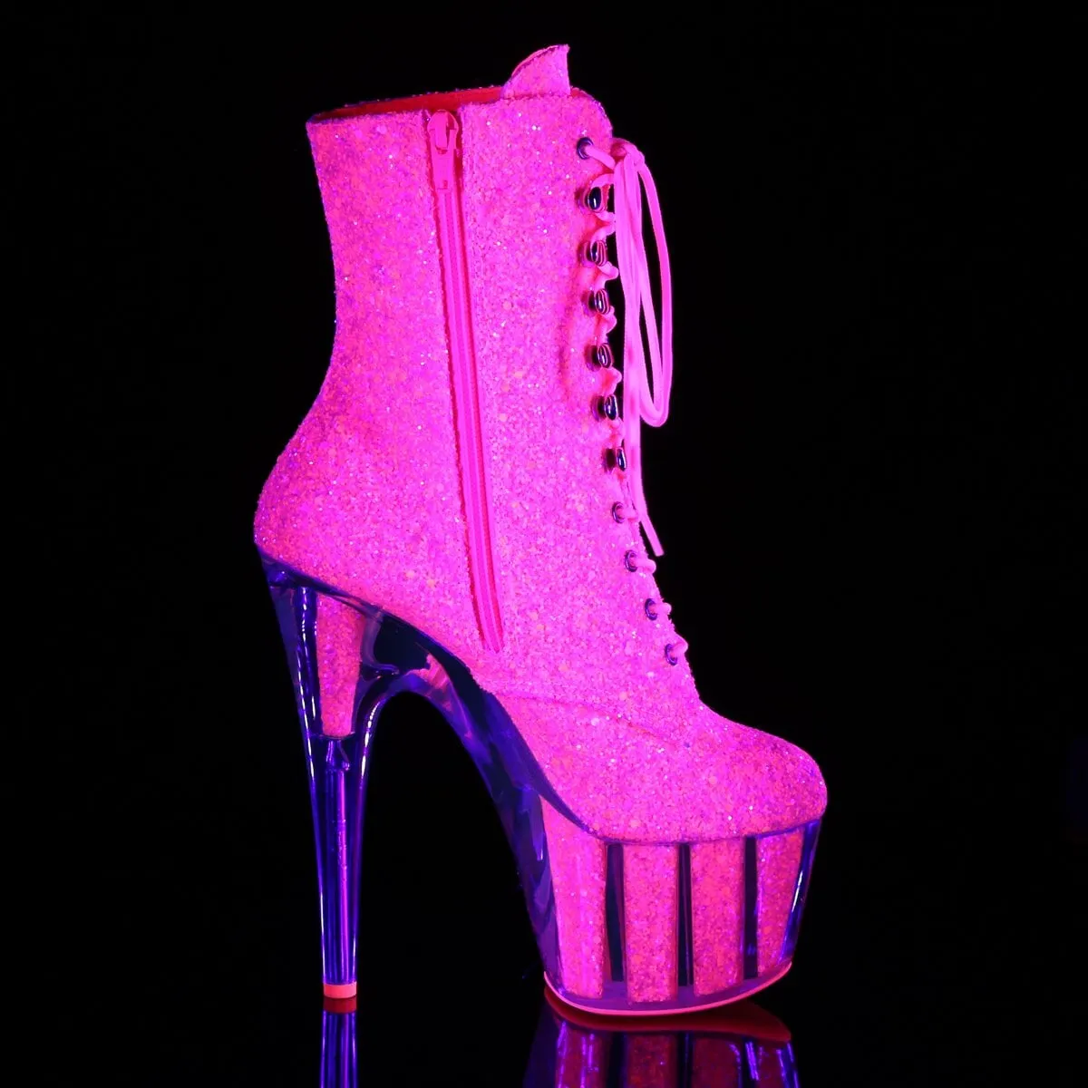 Pleaser ADORE-1020G-Neon Pink-Size 9-Clearance