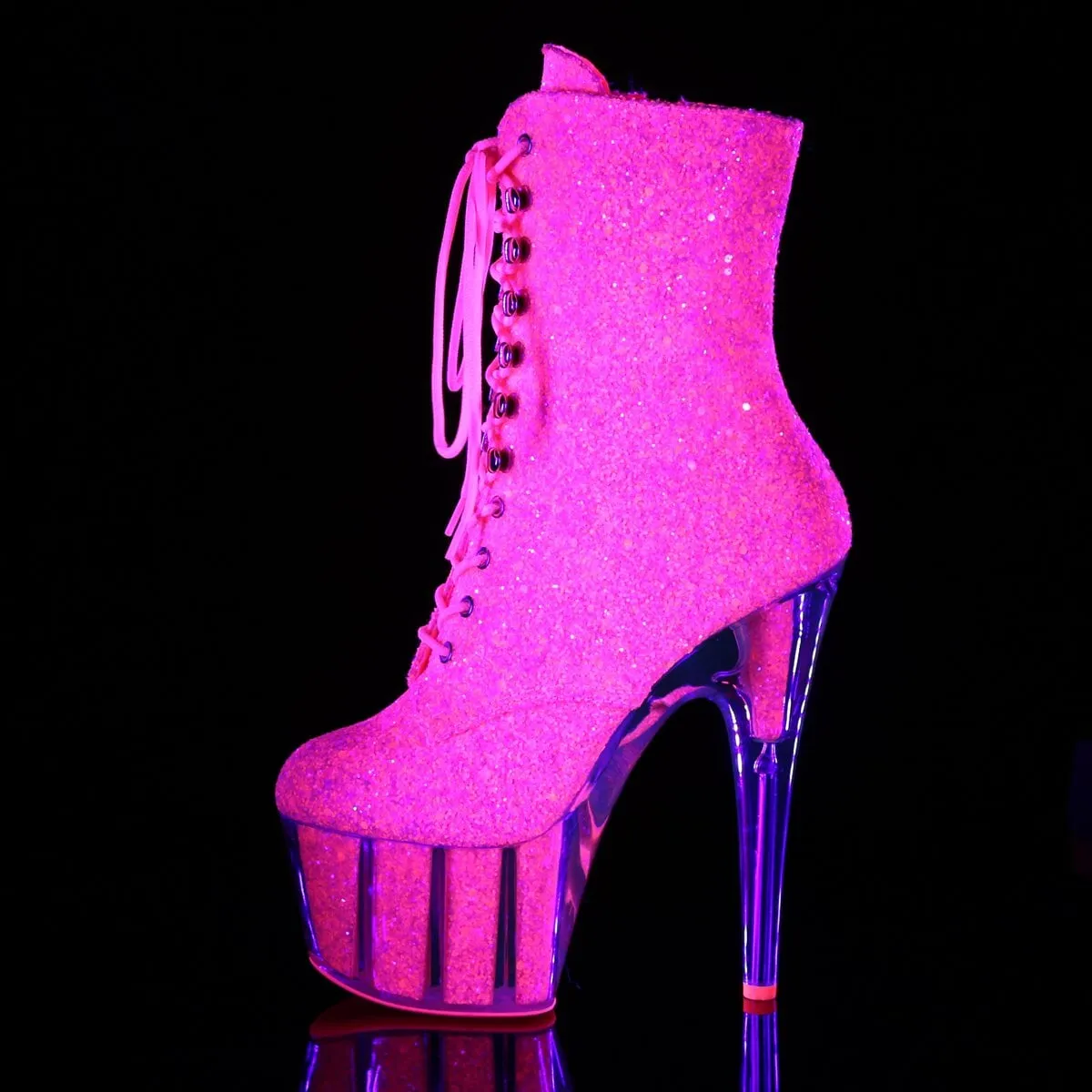 Pleaser ADORE-1020G-Neon Pink-Size 9-Clearance