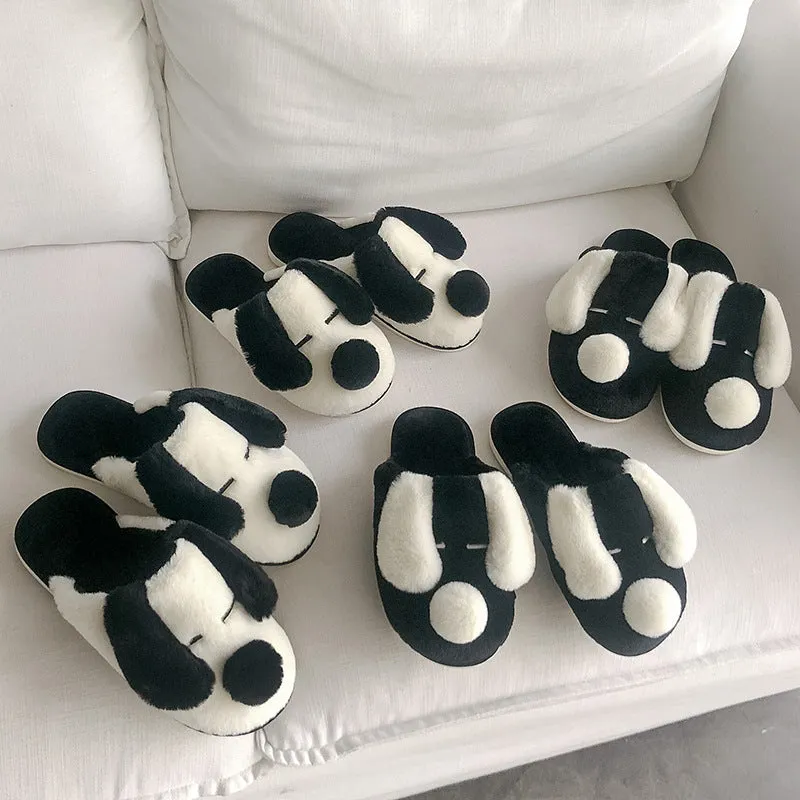 Plush Cotton Home Warm Slippers