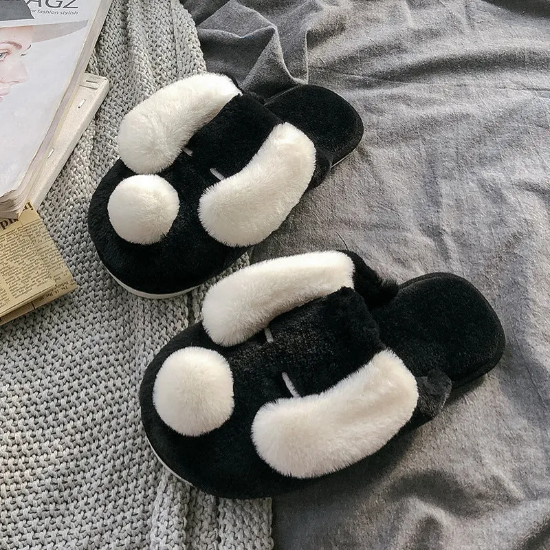 Plush Cotton Home Warm Slippers