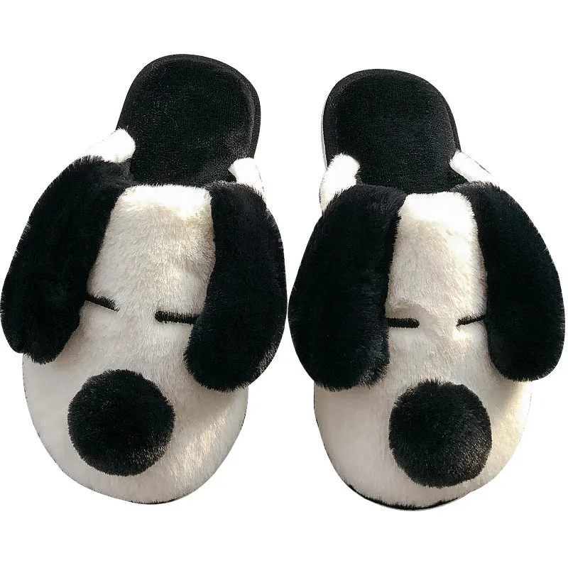 Plush Cotton Home Warm Slippers