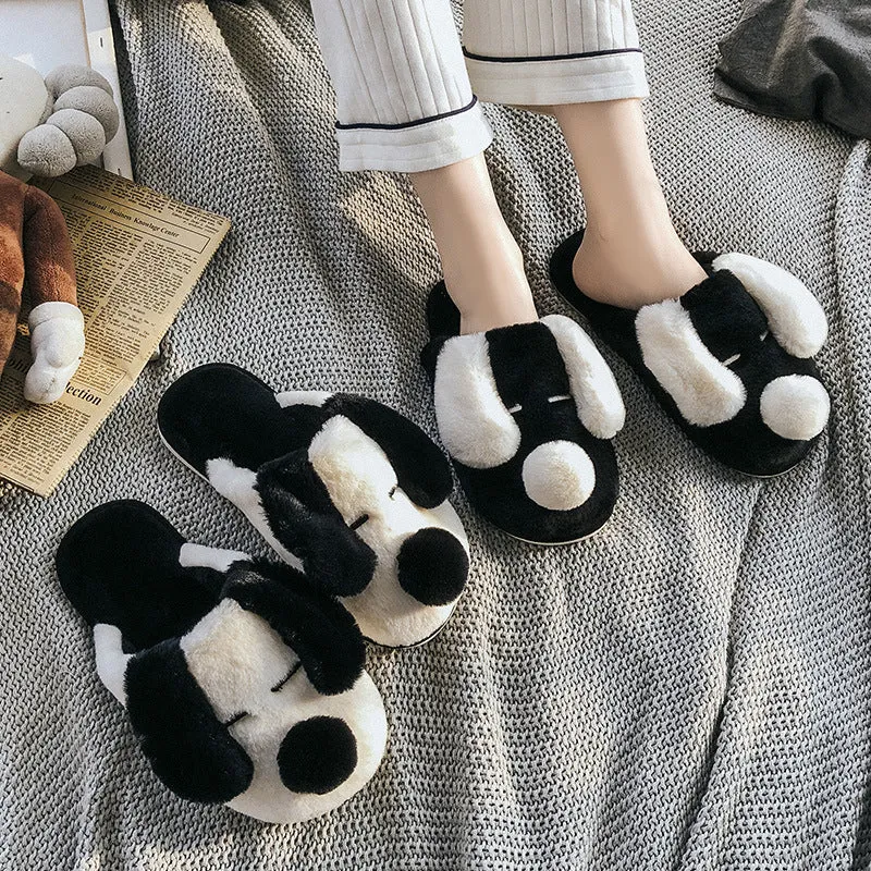 Plush Cotton Home Warm Slippers