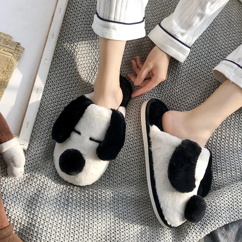 Plush Cotton Home Warm Slippers