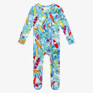 Posh Peanut Wave Footie with Zipper