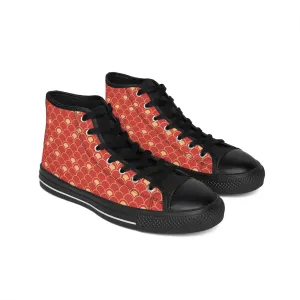Red Dragon Scales Women's Classic Sneakers