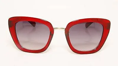 Red  Retro Horned Rim Vintage Sunglasses. 100% UV400