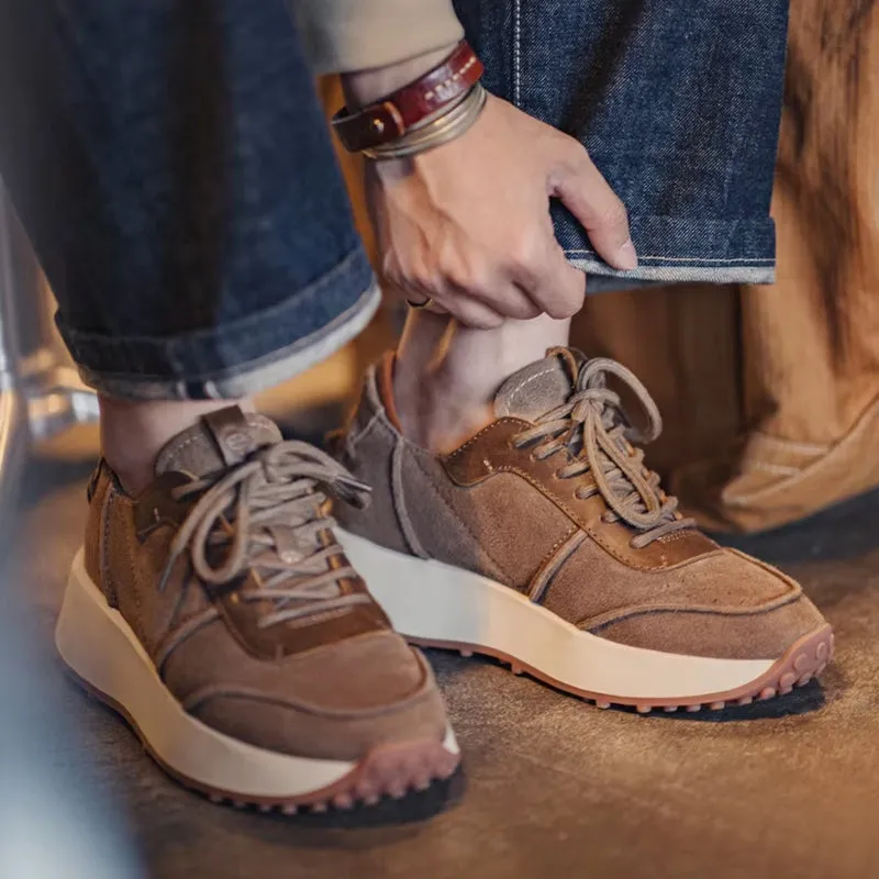 Retro 70's Jogging Leather Sneakers