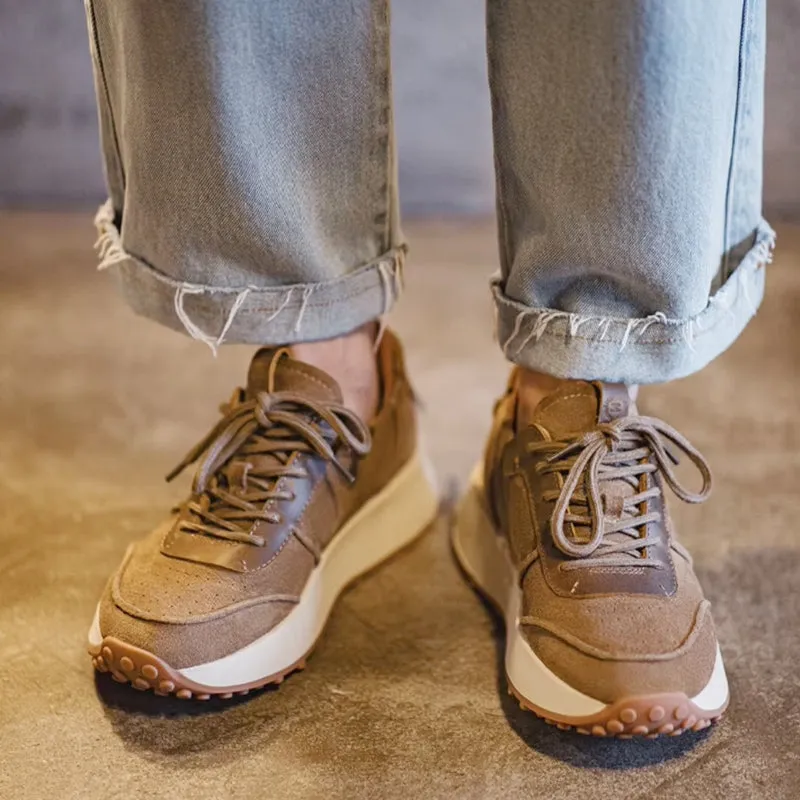 Retro 70's Jogging Leather Sneakers