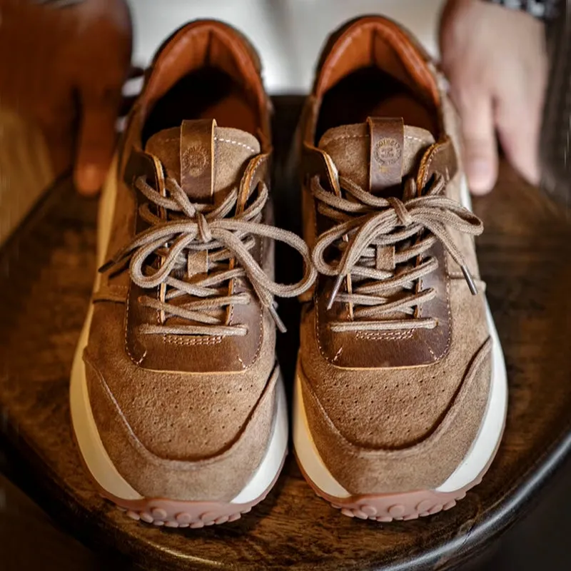 Retro 70's Jogging Leather Sneakers