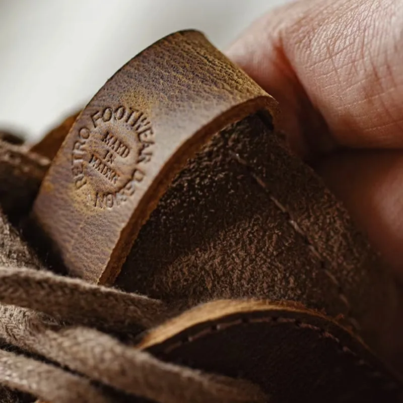 Retro 70's Jogging Leather Sneakers