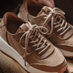 Retro 70's Jogging Leather Sneakers