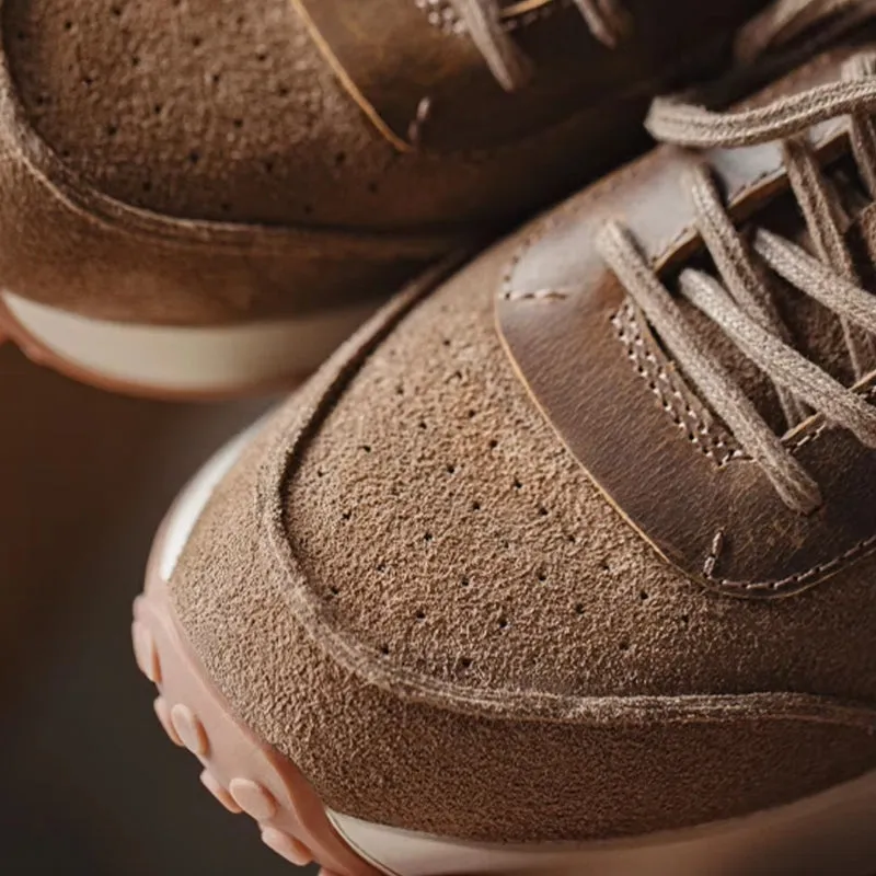 Retro 70's Jogging Leather Sneakers