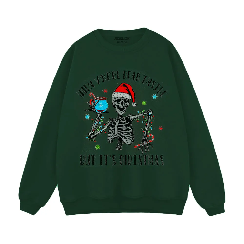 Retro Christmas Skull Sweatshirt