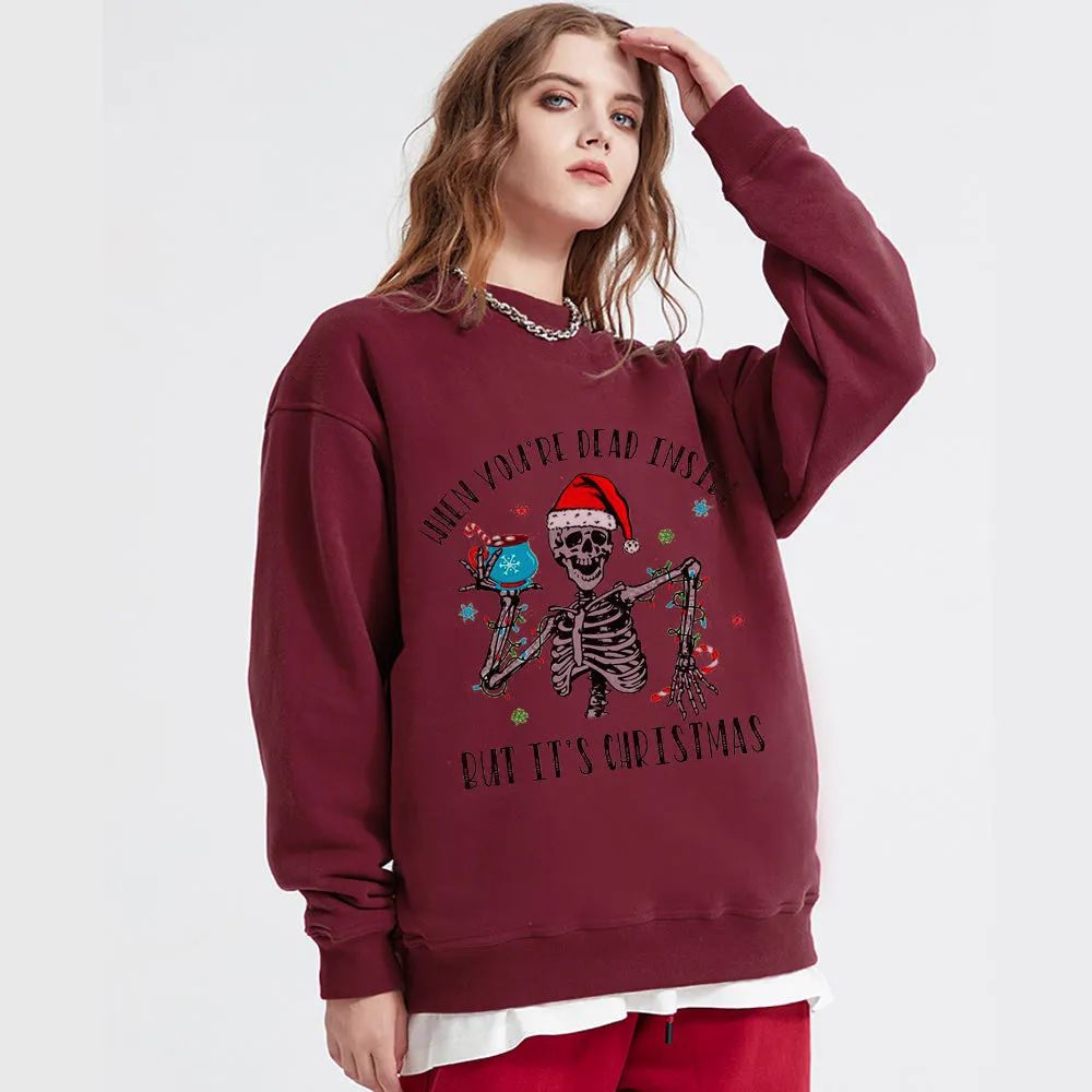 Retro Christmas Skull Sweatshirt