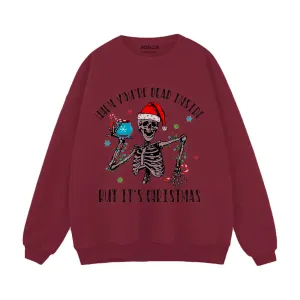 Retro Christmas Skull Sweatshirt