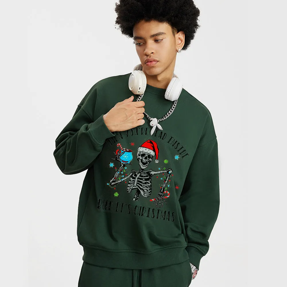 Retro Christmas Skull Sweatshirt