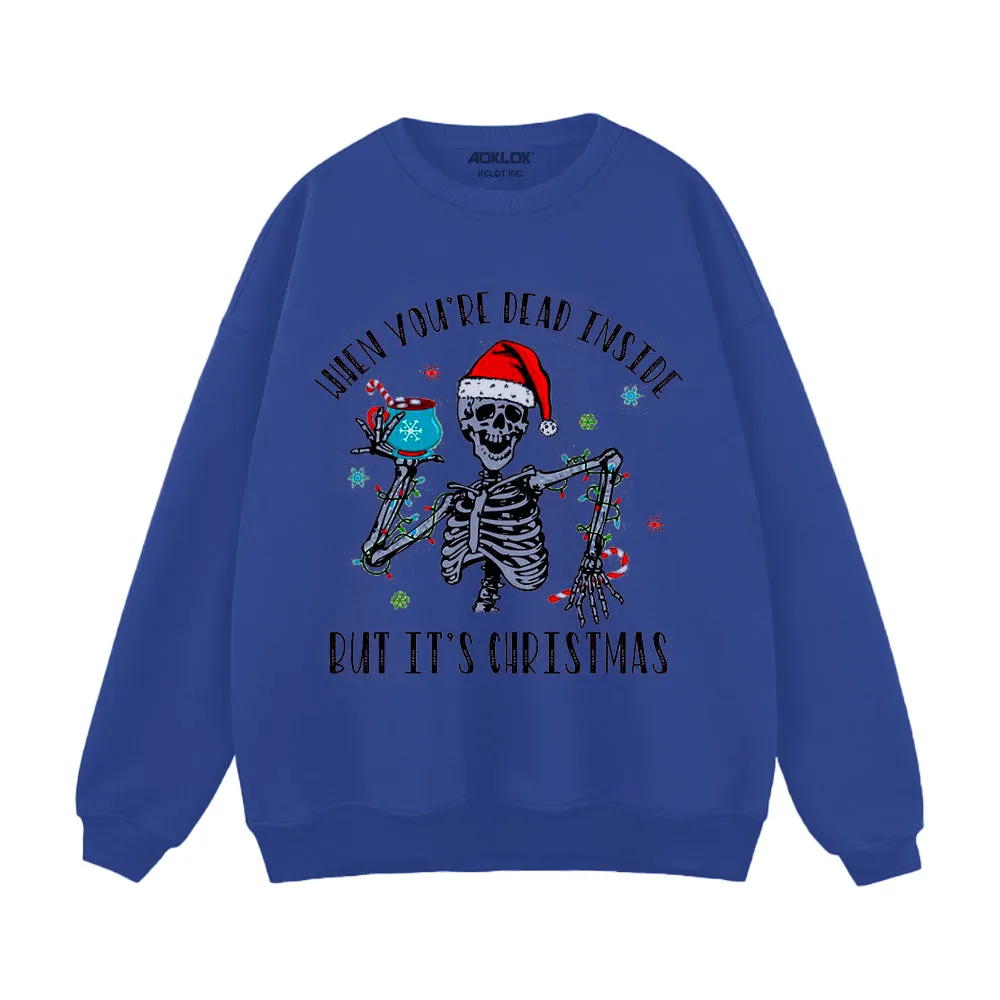 Retro Christmas Skull Sweatshirt