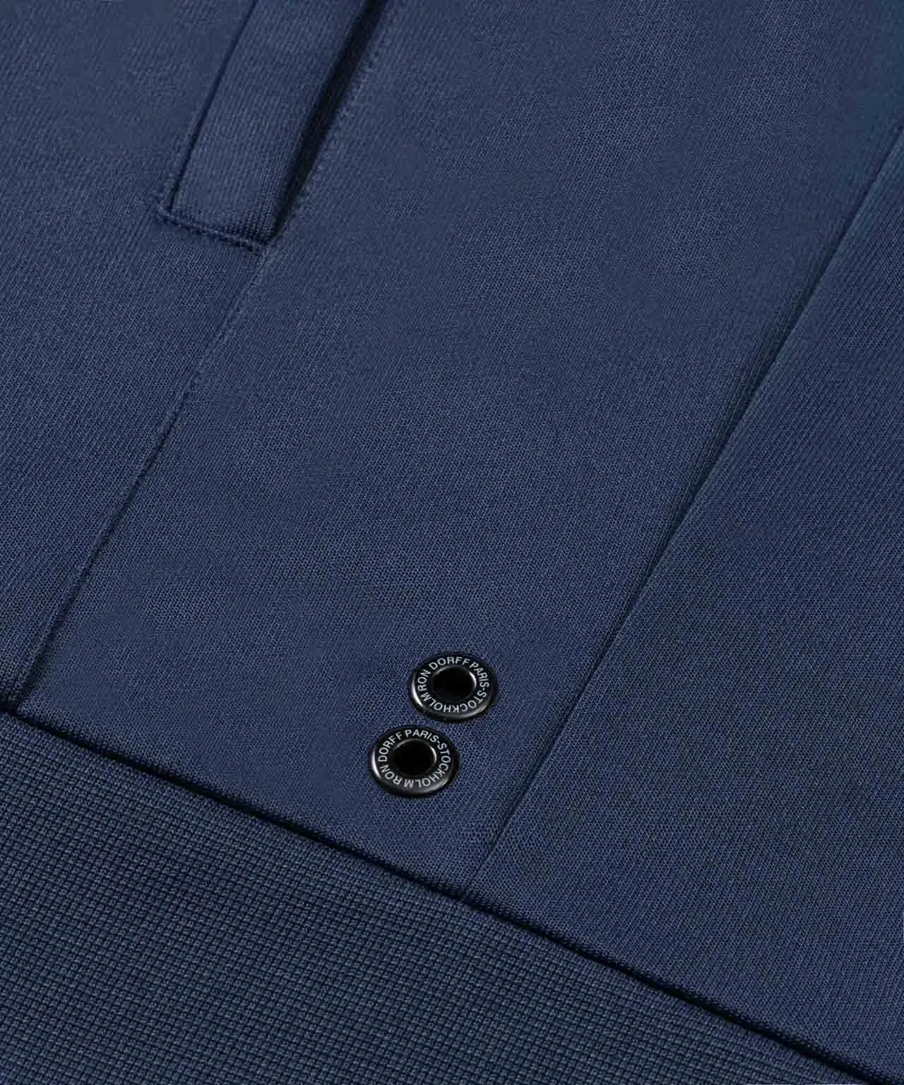 Retro Cotton Jacket w. Piping: Deep Ocean
