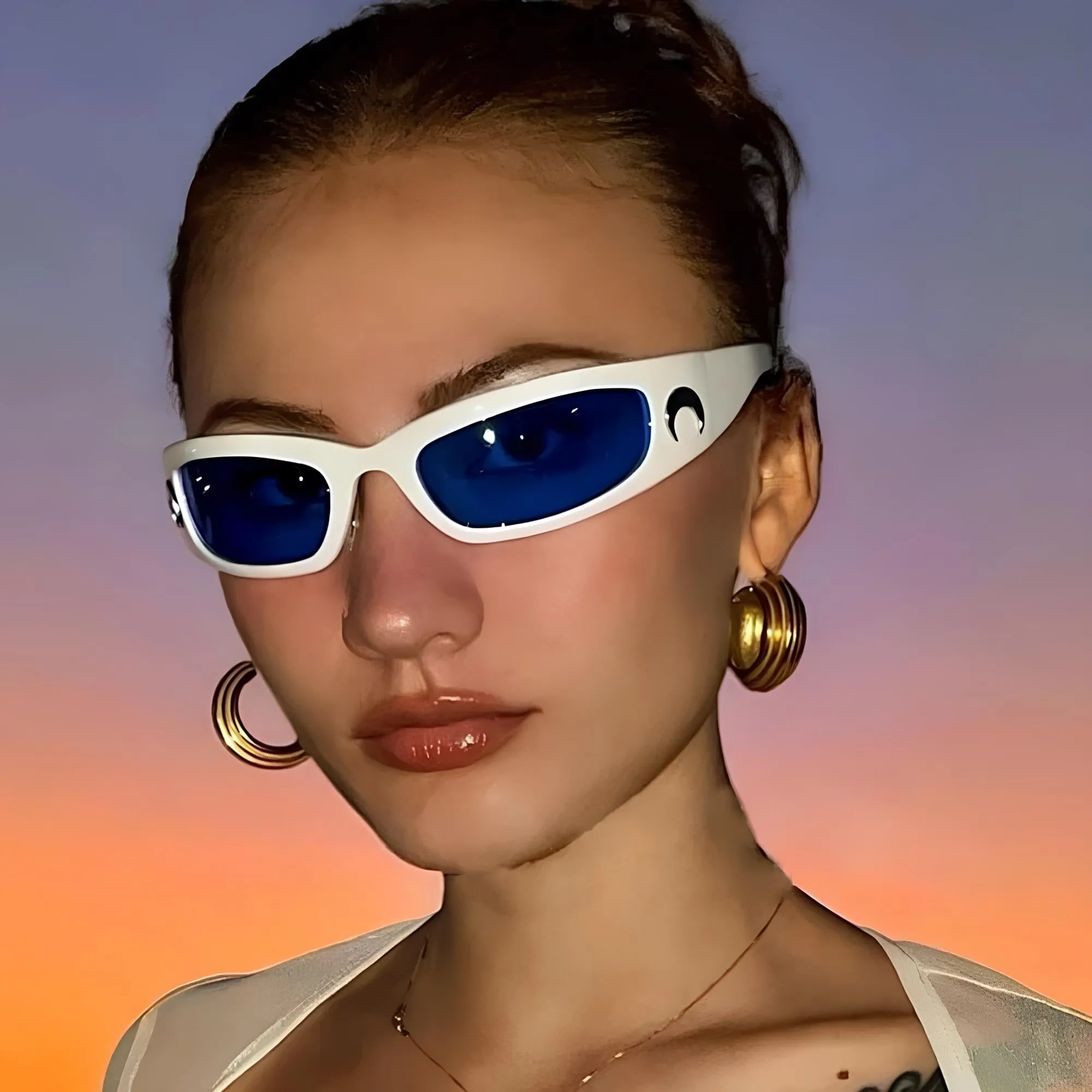 Retro Moon Sunglasses – Classic Luxury UV400 Shades for Men & Women