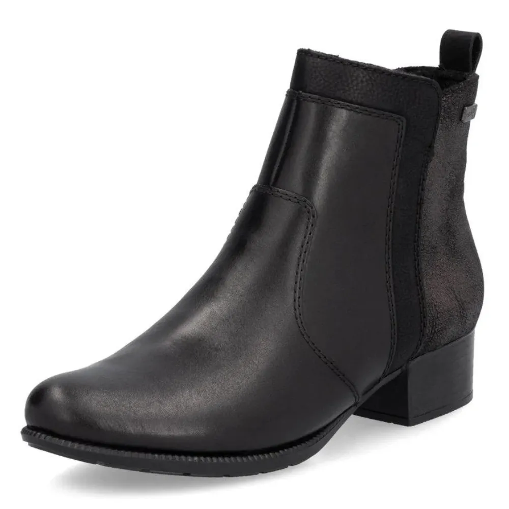 Rieker Sariana 58 Black Leather Boot (Women's)