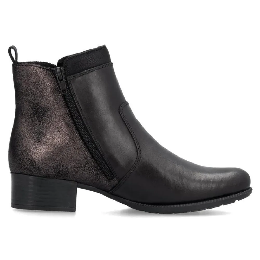 Rieker Sariana 58 Black Leather Boot (Women's)