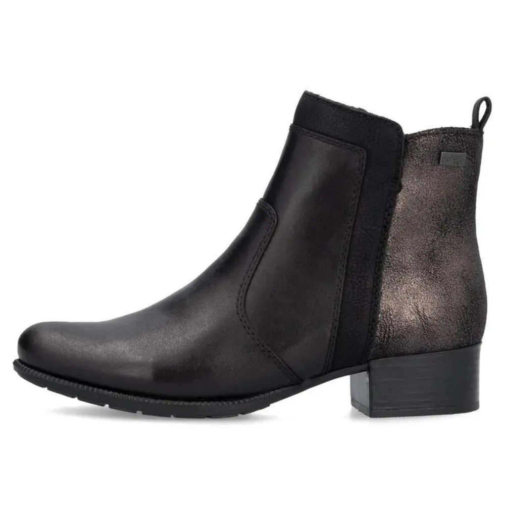 Rieker Sariana 58 Black Leather Boot (Women's)