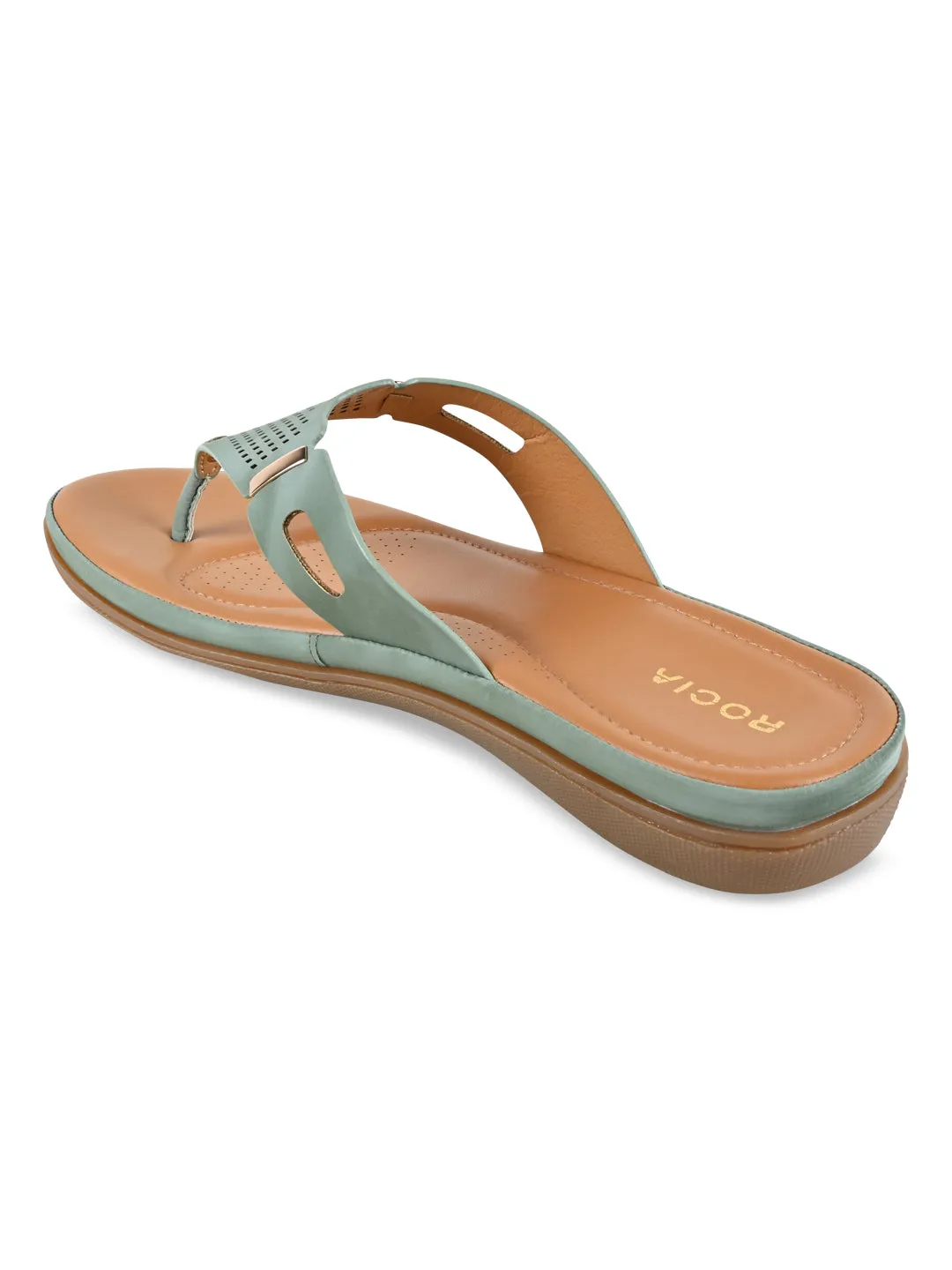 Rocia By Regal Green Women Casual Comfort Flats
