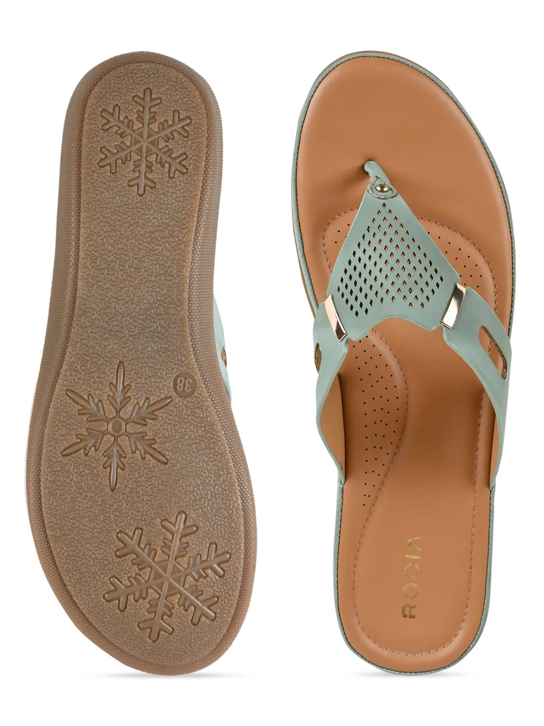 Rocia By Regal Green Women Casual Comfort Flats